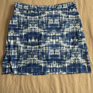 Lopez DeLux DrWhite‎ Blue Check Skort Size XL